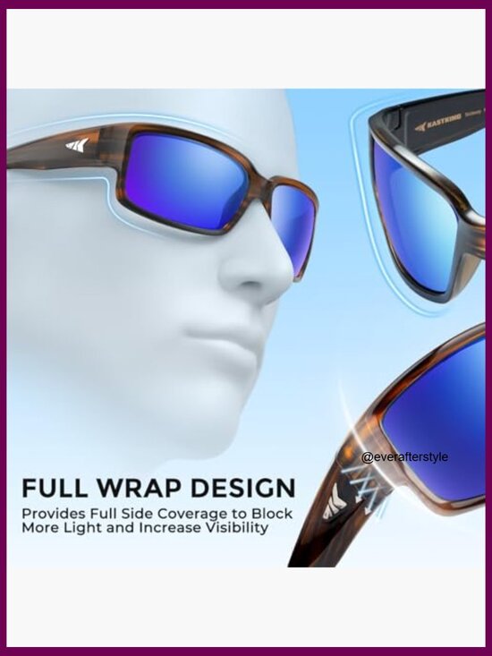 Polarized Sport Sunglasses with Grilamid Frames for Driving Fishing Cycling